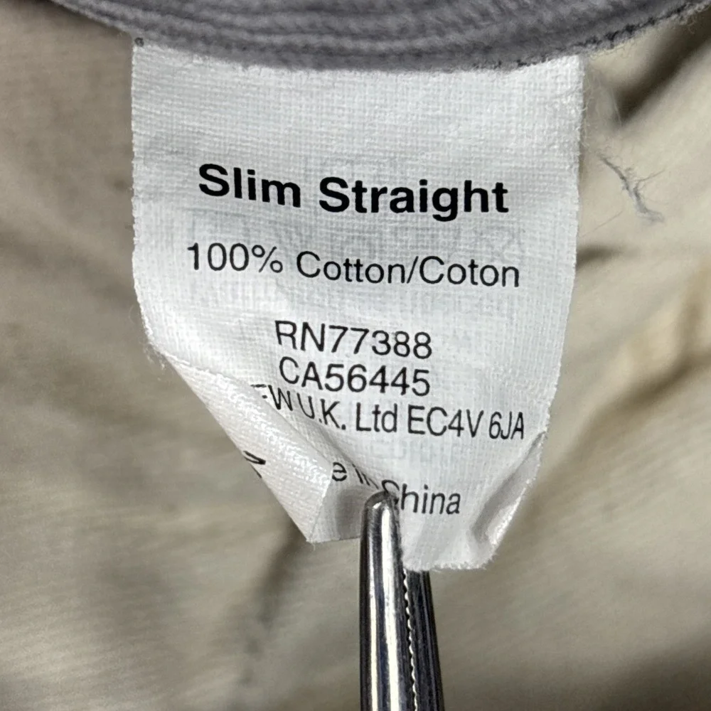 J.Crew Corduroy Pants Mens 31x34 Slim Straight Gray Pin Wale Workwear Outdoors